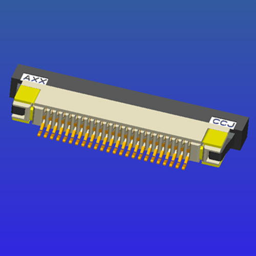 0.5mm间距半包下接抽屉式fpc